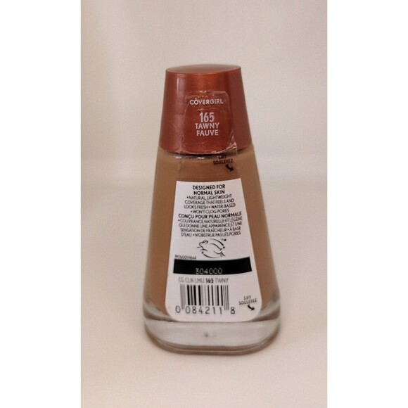 Covergirl Clean Liquid Foundation 165 Tawny Fauve Makeup Neutral Shade Career 2x - Picture 4 of 12